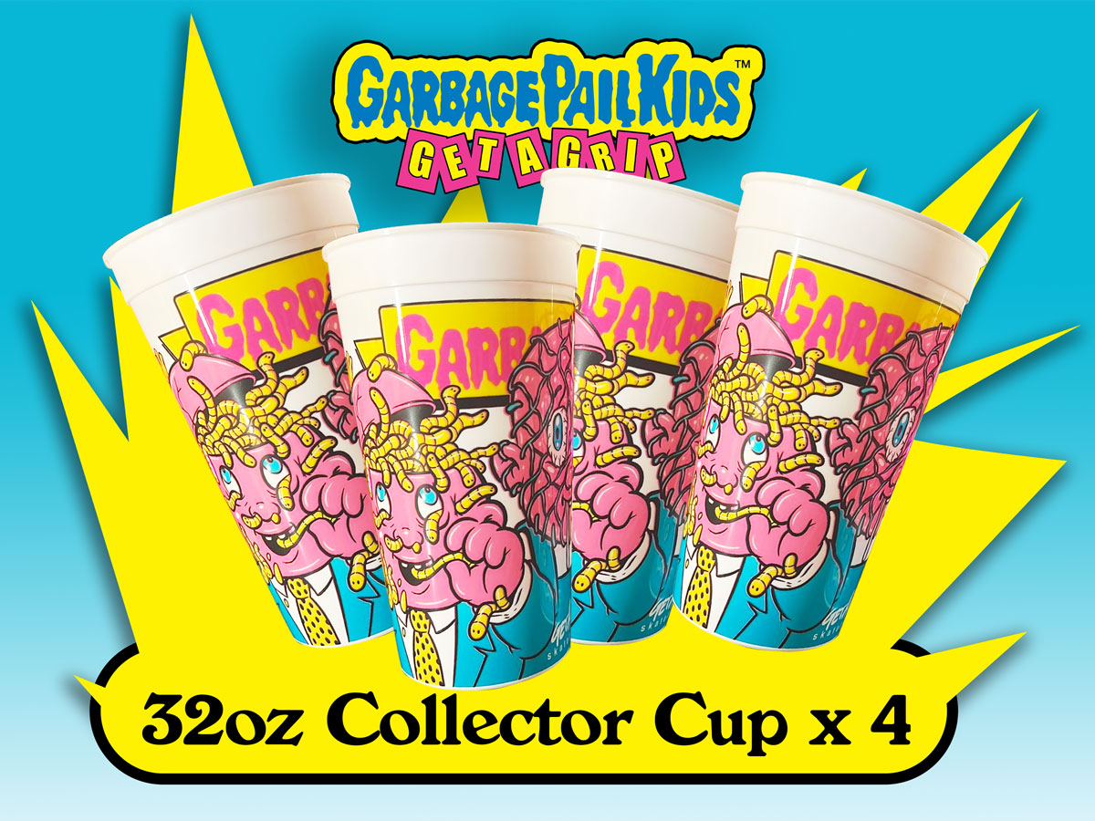 32oz Garbage Pail Kids Collector Cup x4